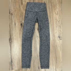 Lululemon Wunder Under Heathered gray leggings size 2